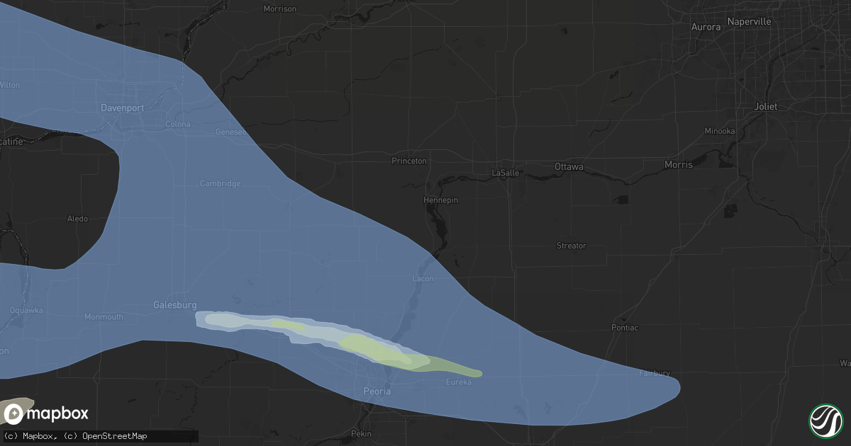 Hail map in Putnam, IL on June 17, 2026