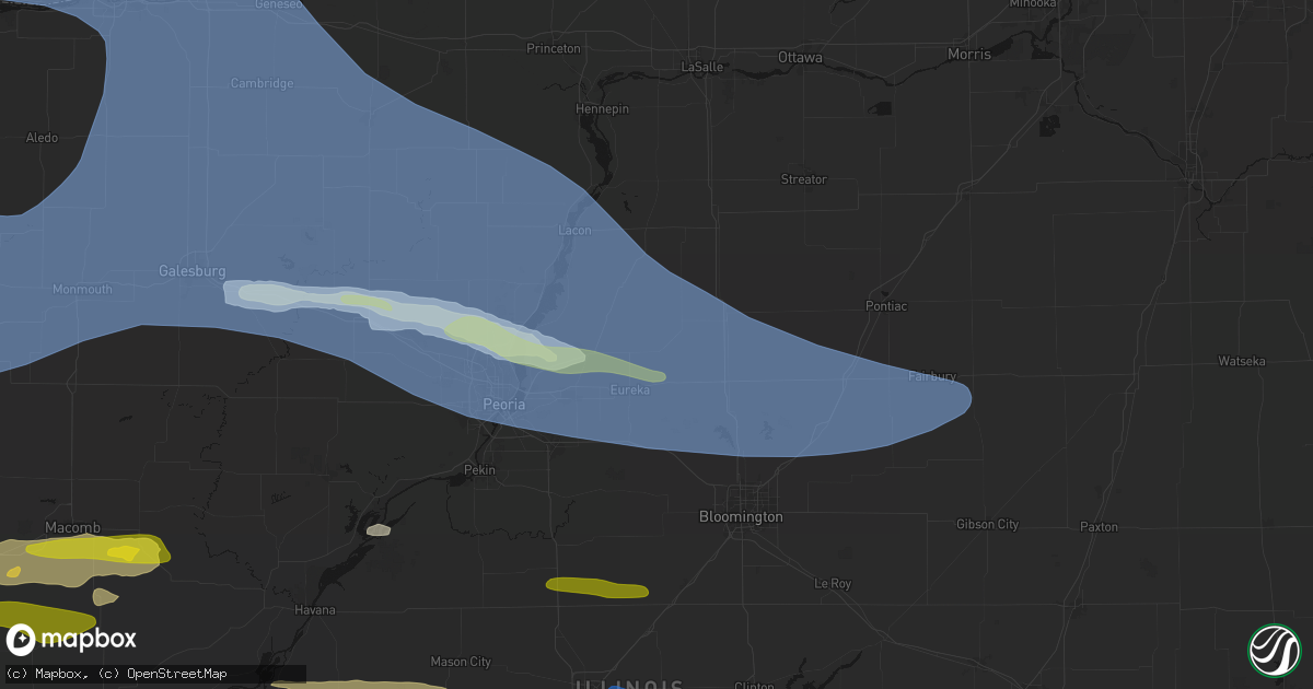 Hail map in Roanoke, IL on June 17, 2026