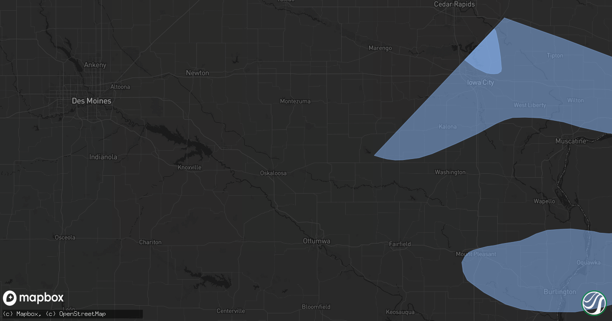 Hail map in Rose Hill, IA on June 17, 2026