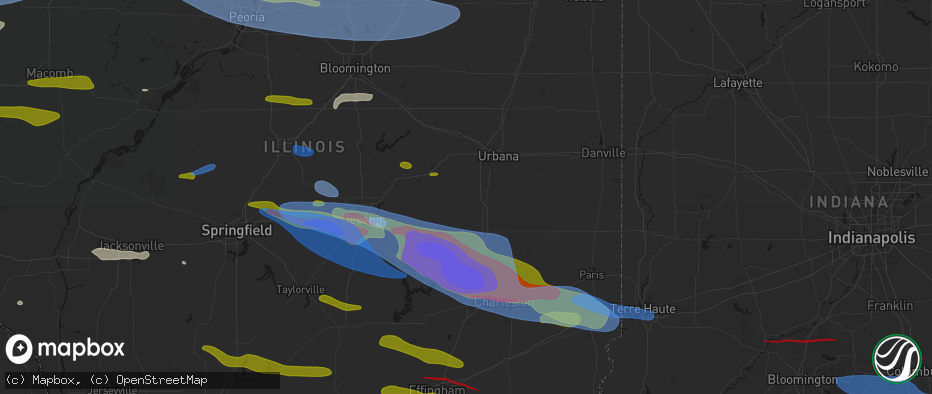 Hail map in Sadorus, IL on June 17, 2026