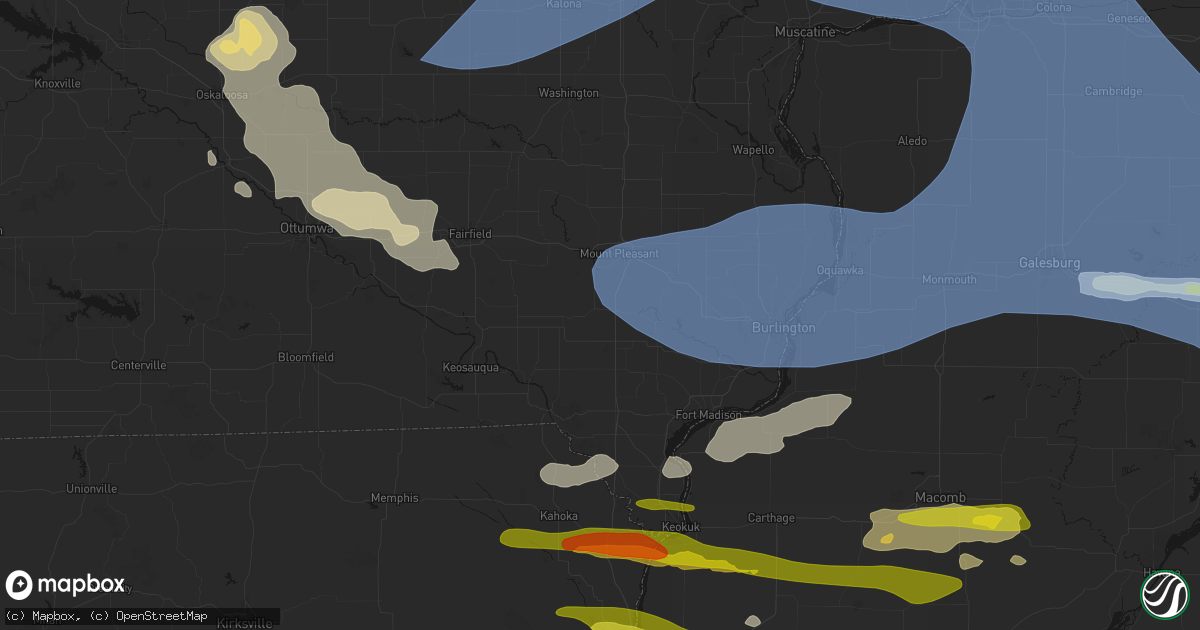 Hail map in Salem, IA on June 17, 2026