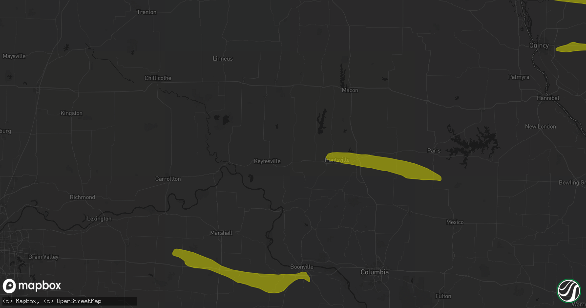 Hail map in Salisbury, MO on June 17, 2026
