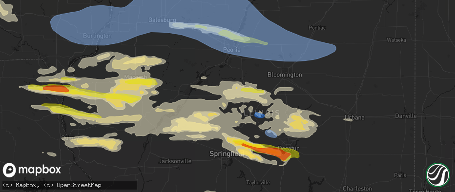 Hail map in San Jose, IL on June 17, 2026