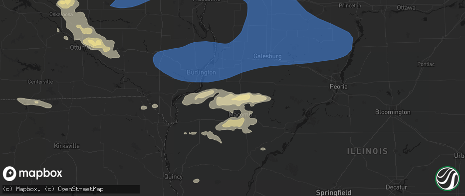 Hail map in Sciota, IL on June 17, 2026