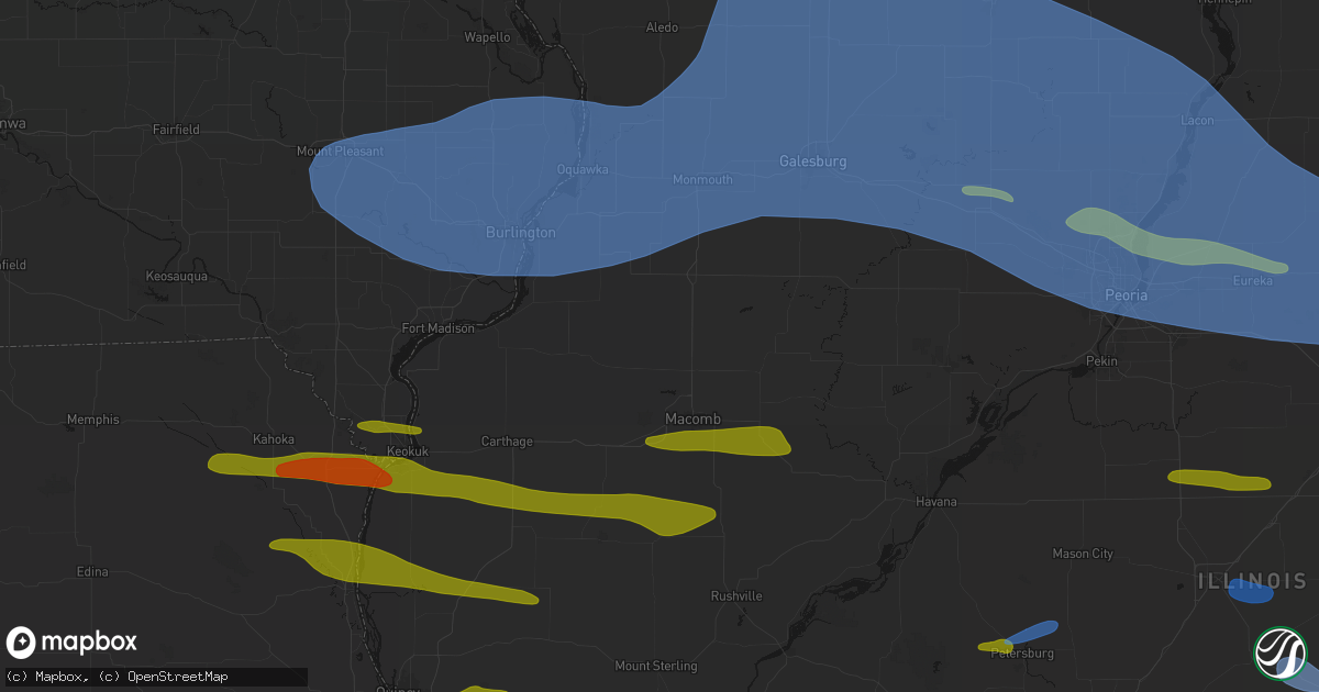 Hail map in Sciota, IL on June 17, 2026