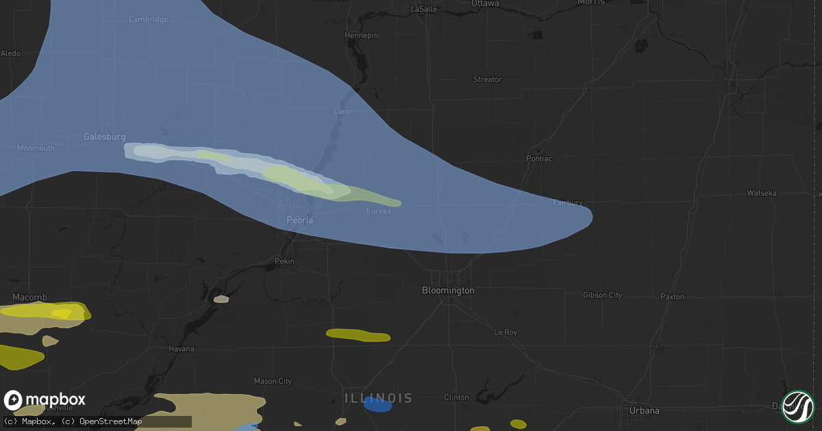 Hail map in Secor, IL on June 17, 2026