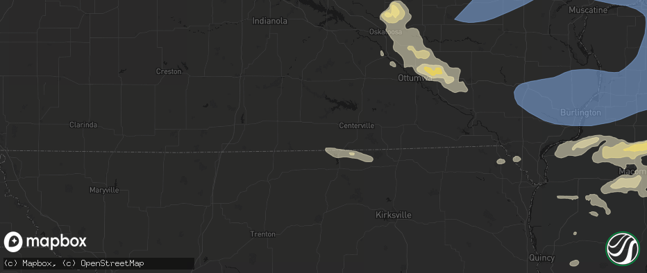 Hail map in Seymour, IA on June 17, 2026