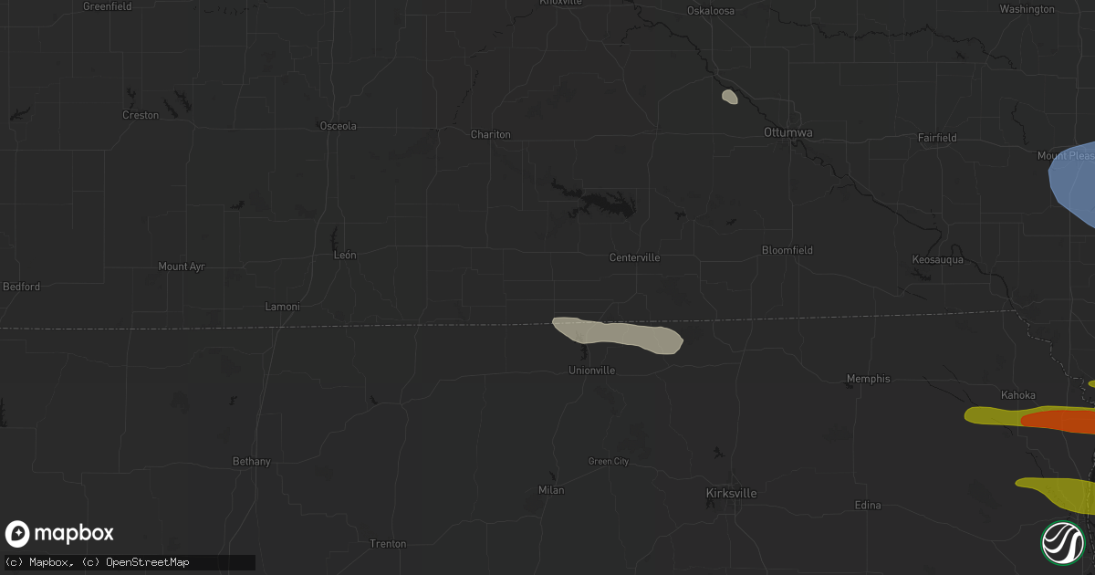 Hail map in Seymour, IA on June 17, 2026