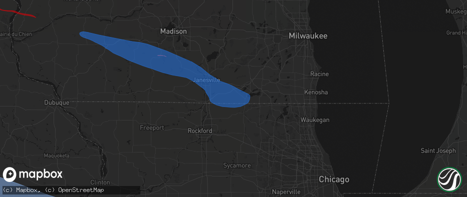 Hail map in Sharon, WI on June 17, 2026