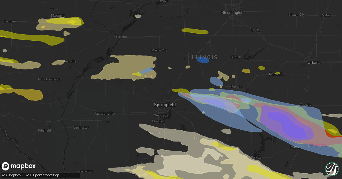 Hail map in Sherman, IL on June 17, 2026