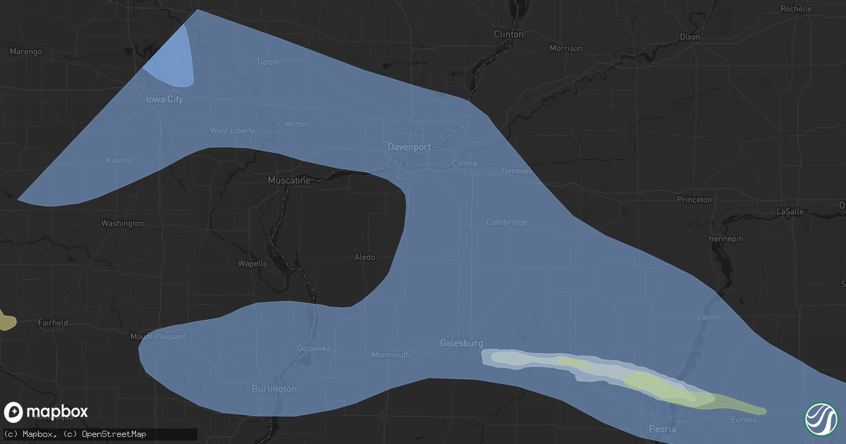 Hail map in Sherrard, IL on June 17, 2026