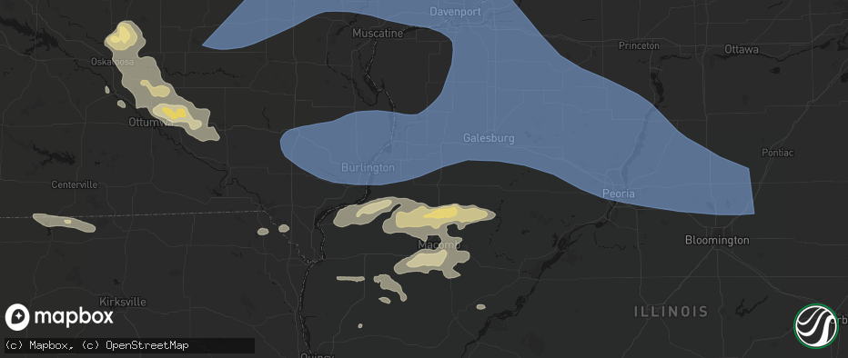 Hail map in Smithshire, IL on June 17, 2026