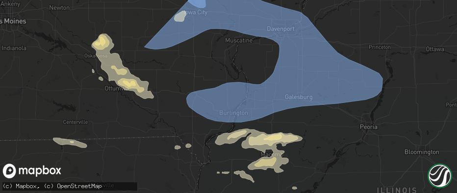Hail map in Sperry, IA on June 17, 2026