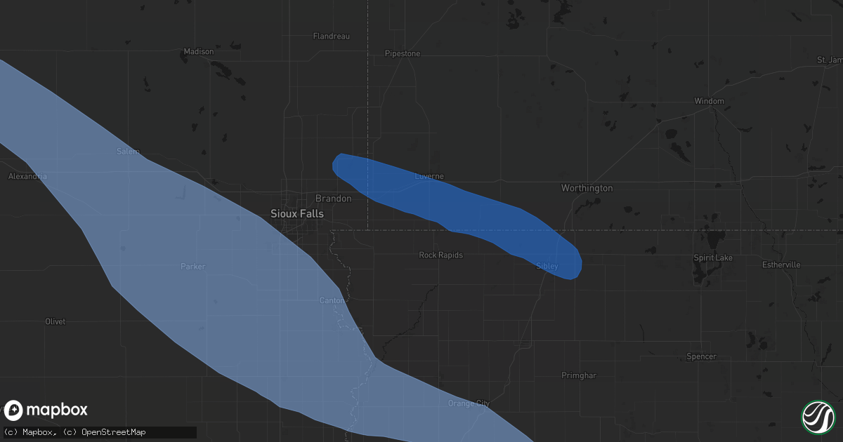 Hail map in Steen, MN on June 17, 2026