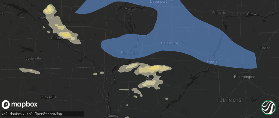 Hail map in Stronghurst, IL on June 17, 2026