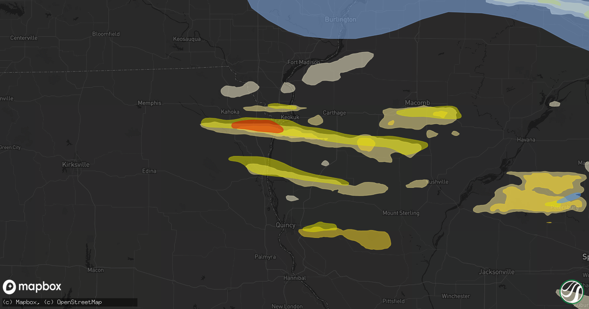 Hail map in Sutter, IL on June 17, 2026