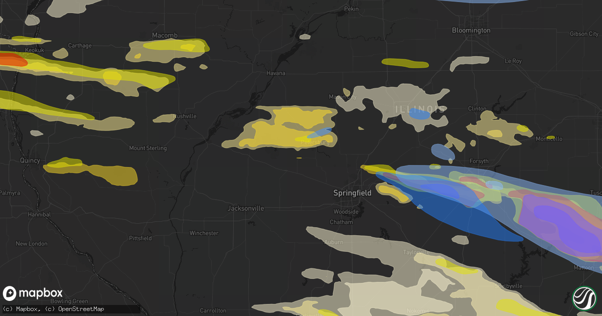 Hail map in Tallula, IL on June 17, 2026