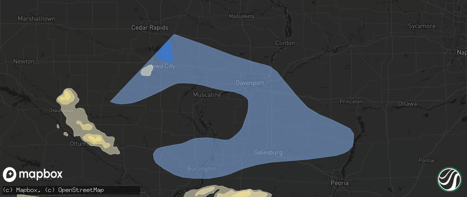 Hail map in Taylor Ridge, IL on June 17, 2026