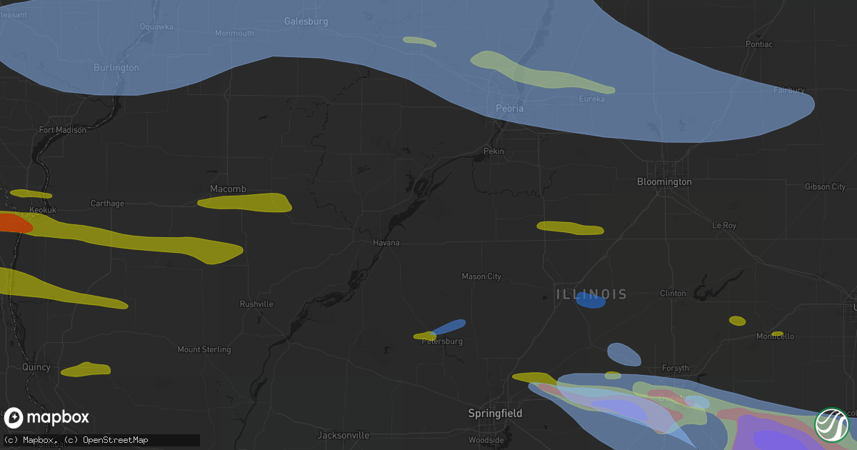 Hail map in Topeka, IL on June 17, 2026