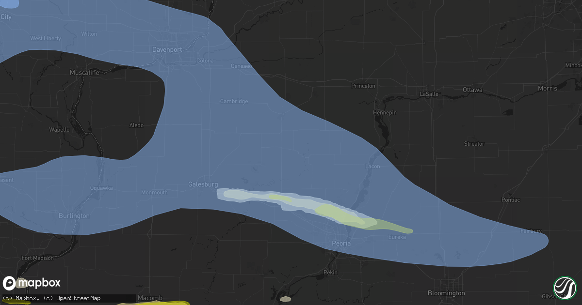 Hail map in Toulon, IL on June 17, 2026