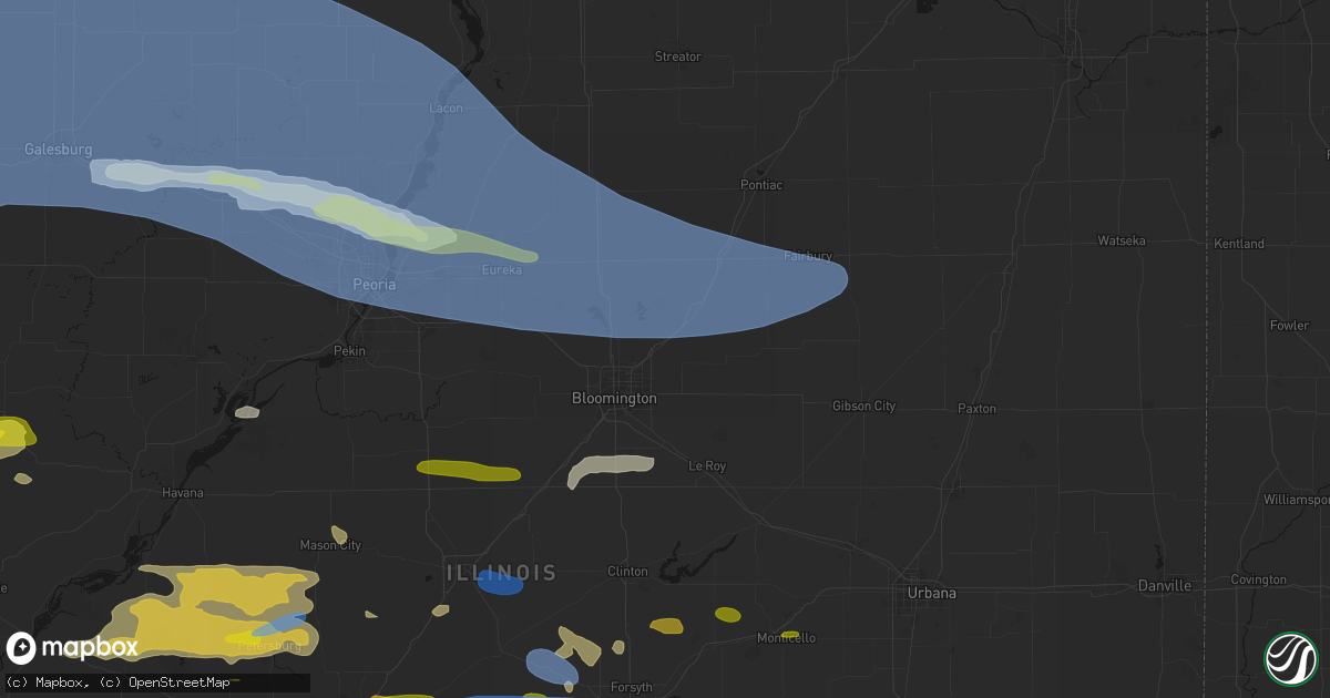 Hail map in Towanda, IL on June 17, 2026
