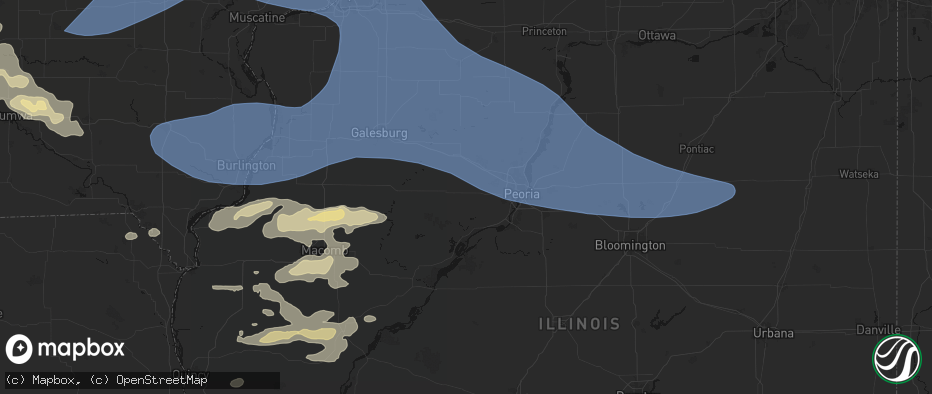Hail map in Trivoli, IL on June 17, 2026