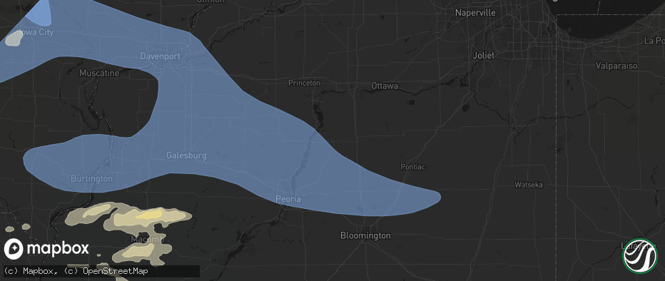 Hail map in Varna, IL on June 17, 2026
