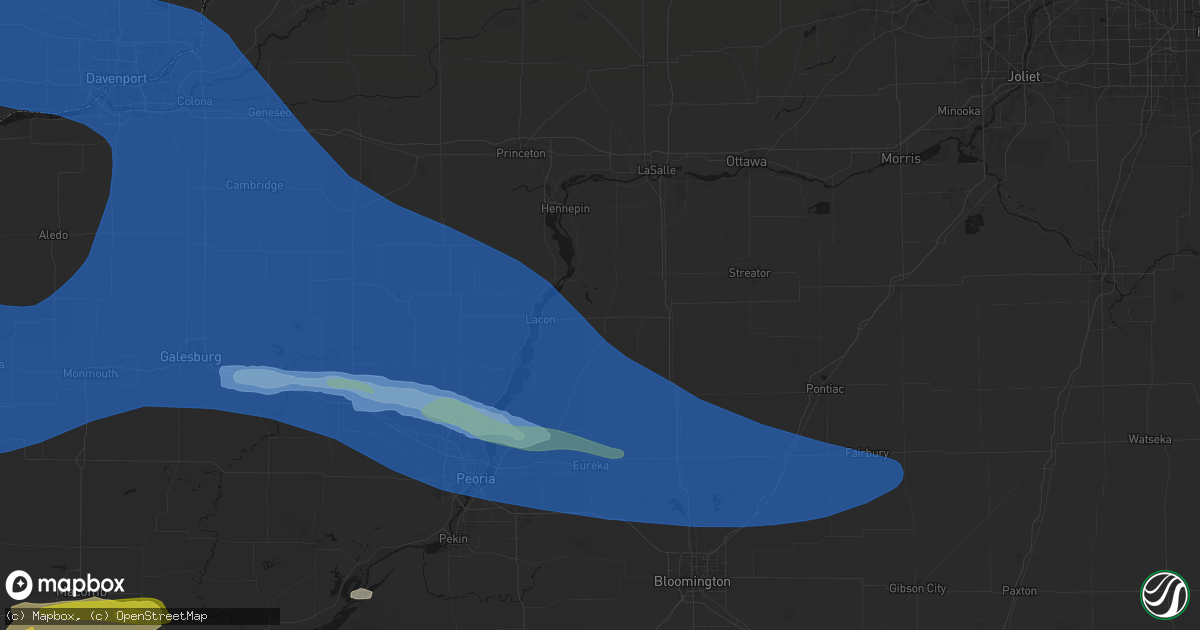 Hail map in Varna, IL on June 17, 2026