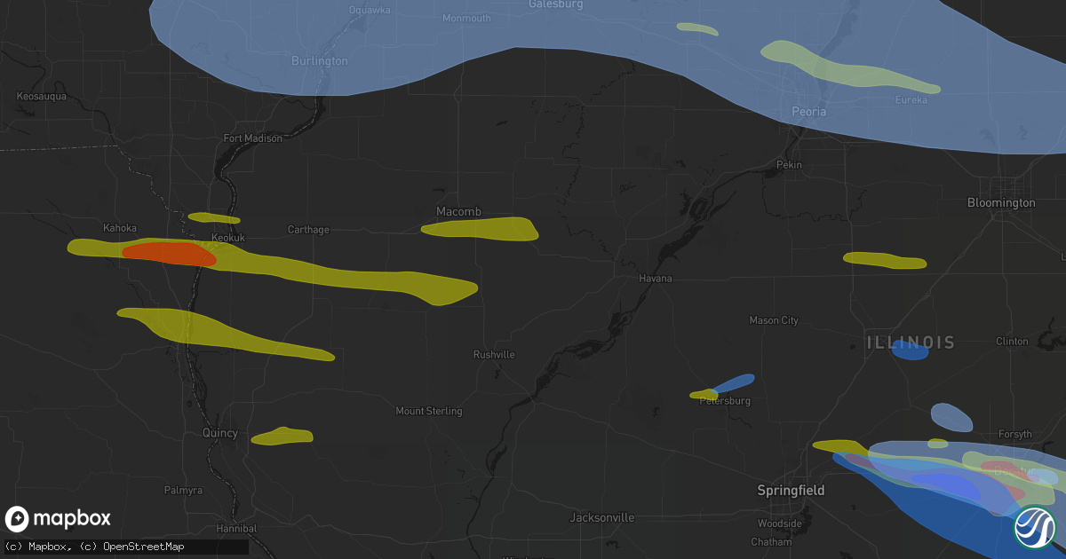 Hail map in Vermont, IL on June 17, 2026