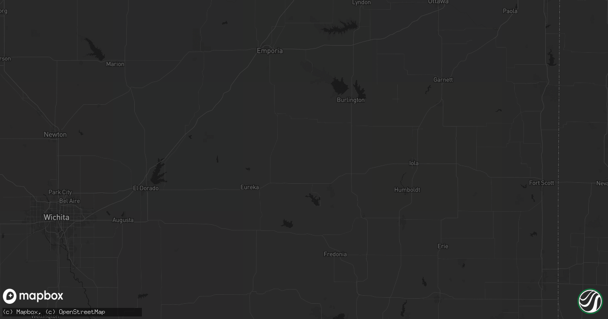 Hail map in Virgil, KS on June 17, 2026