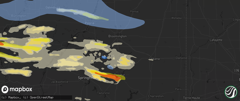 Hail map in Wapella, IL on June 17, 2026