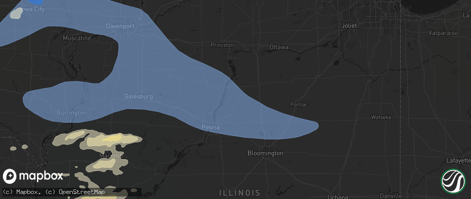 Hail map in Washburn, IL on June 17, 2026