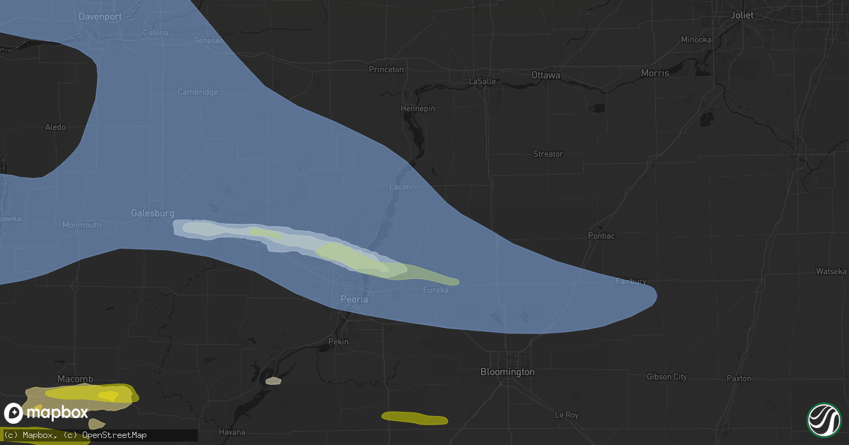 Hail map in Washburn, IL on June 17, 2026