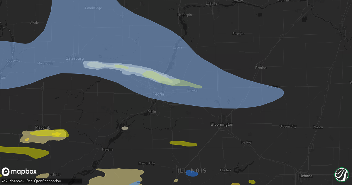 Hail map in Washington, IL on June 17, 2026