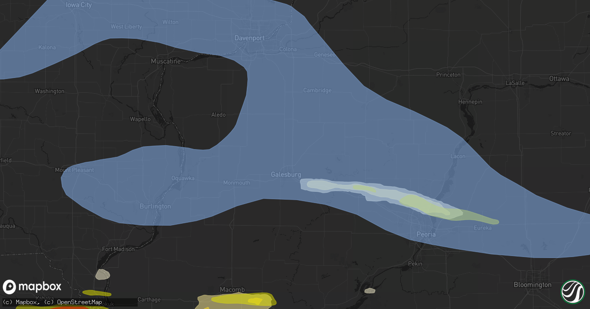 Hail map in Wataga, IL on June 17, 2026