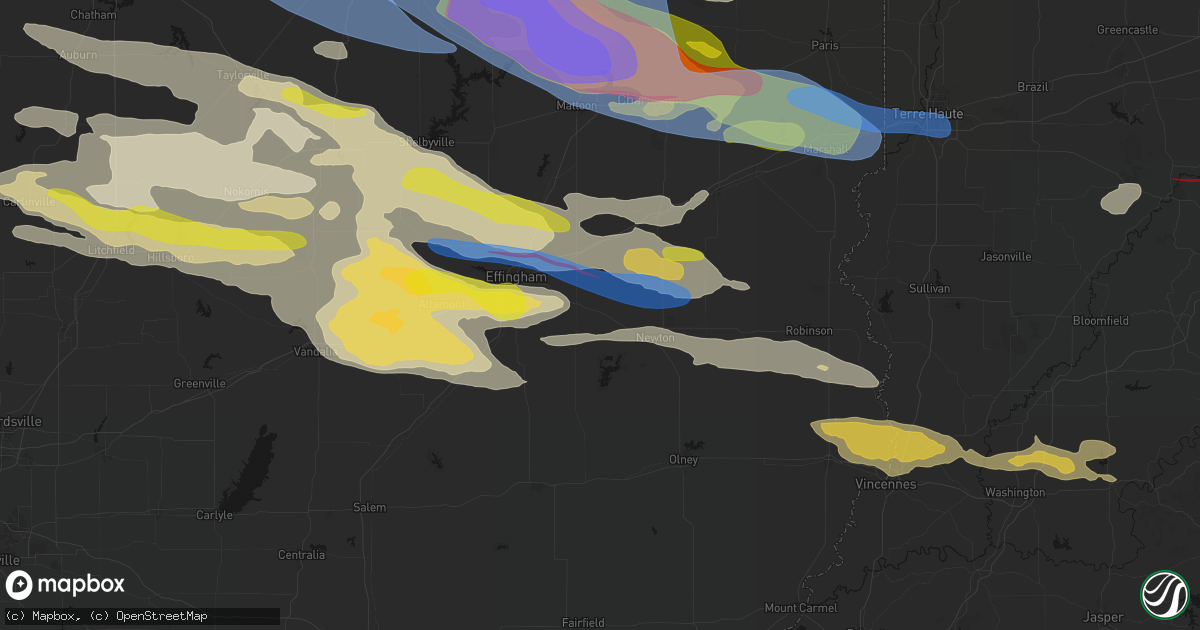 Hail map in Wheeler, IL on June 17, 2026