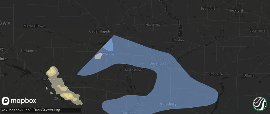 Hail map in Wilton, IA on June 17, 2026