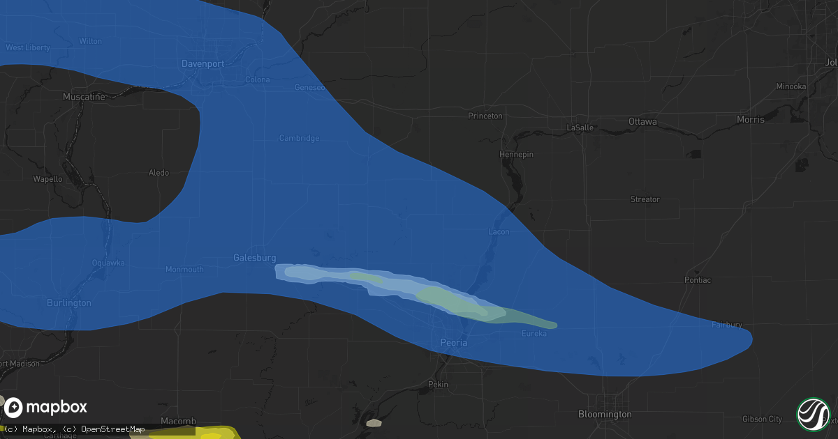 Hail map in Wyoming, IL on June 17, 2026