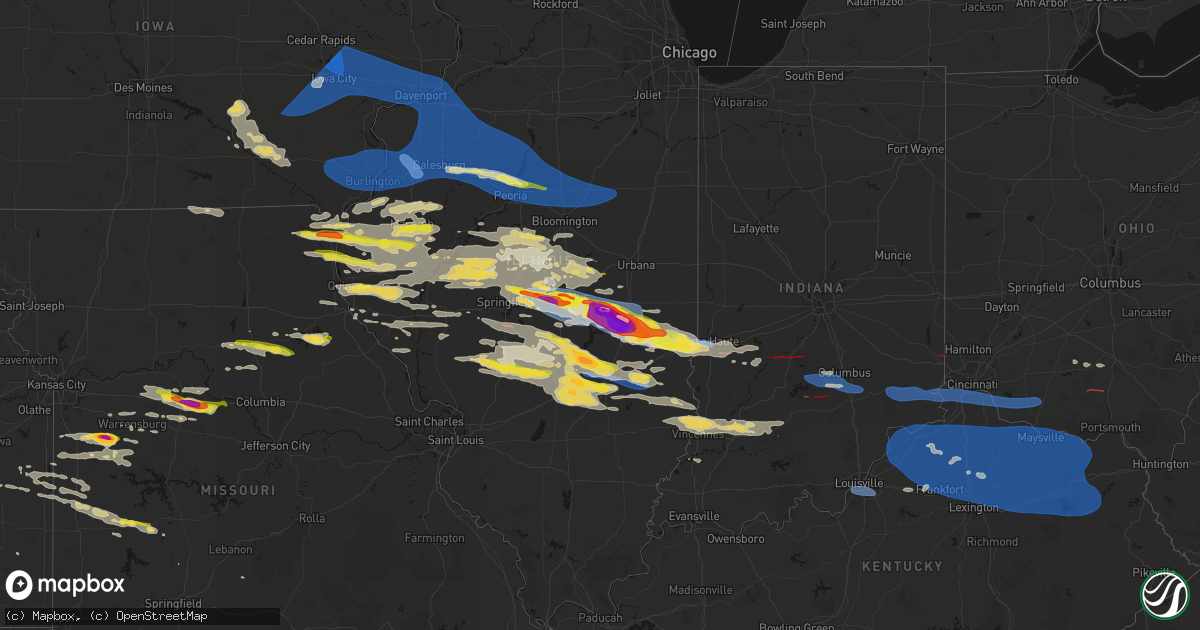 Hail map on June 17, 2026