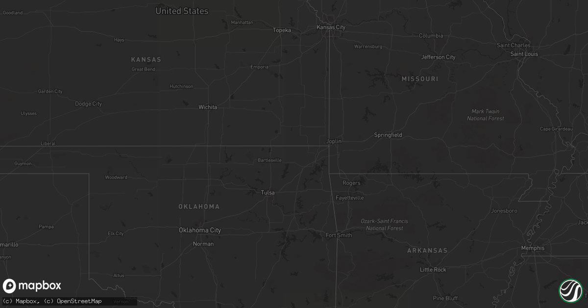 Hail map on June 18, 2012