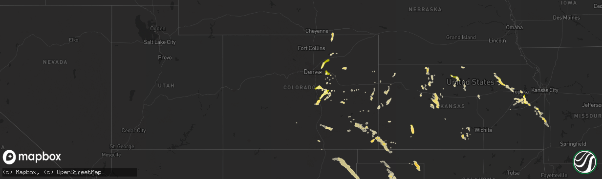 Hail map in Colorado on June 18, 2013