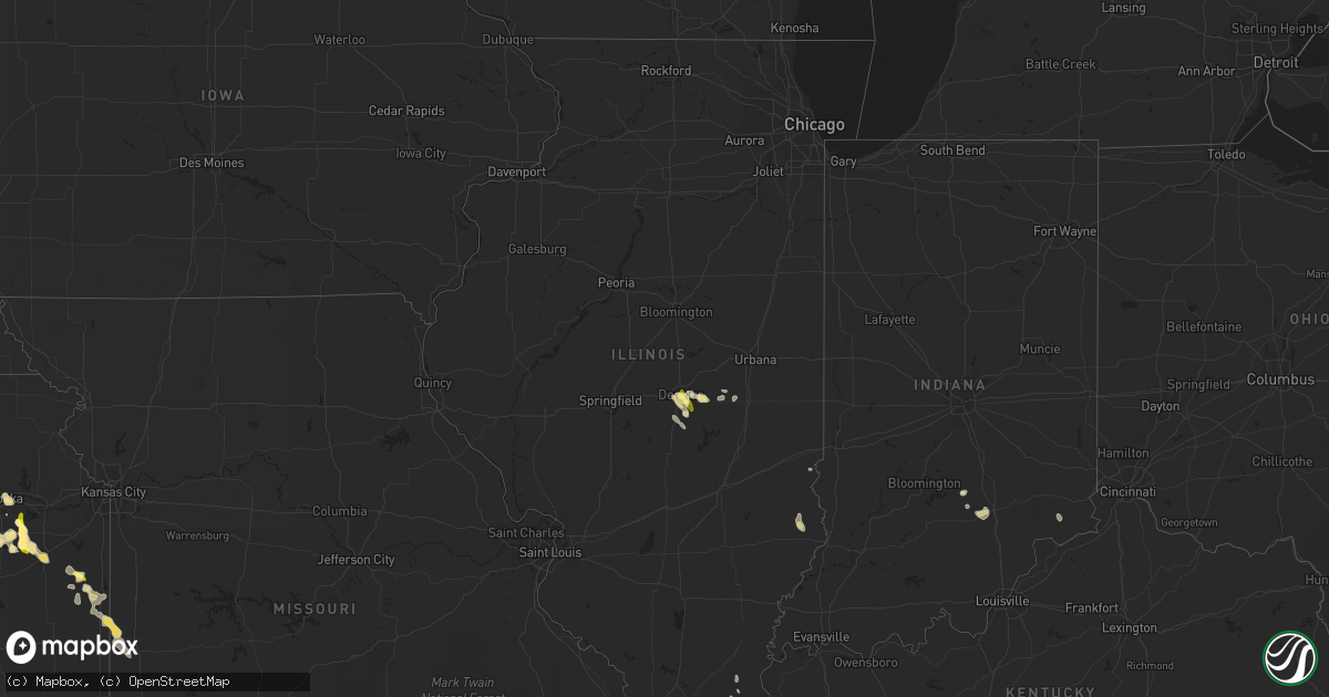 Hail map in Illinois on June 18, 2013