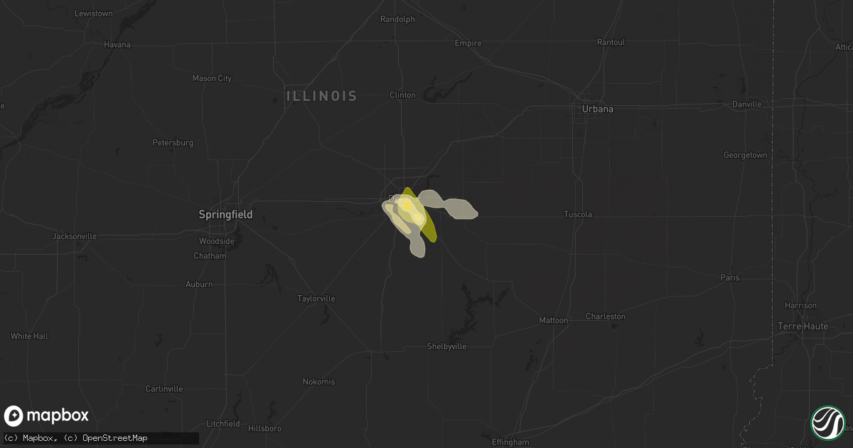 Hail map in Mt Zion, IL on June 18, 2013
