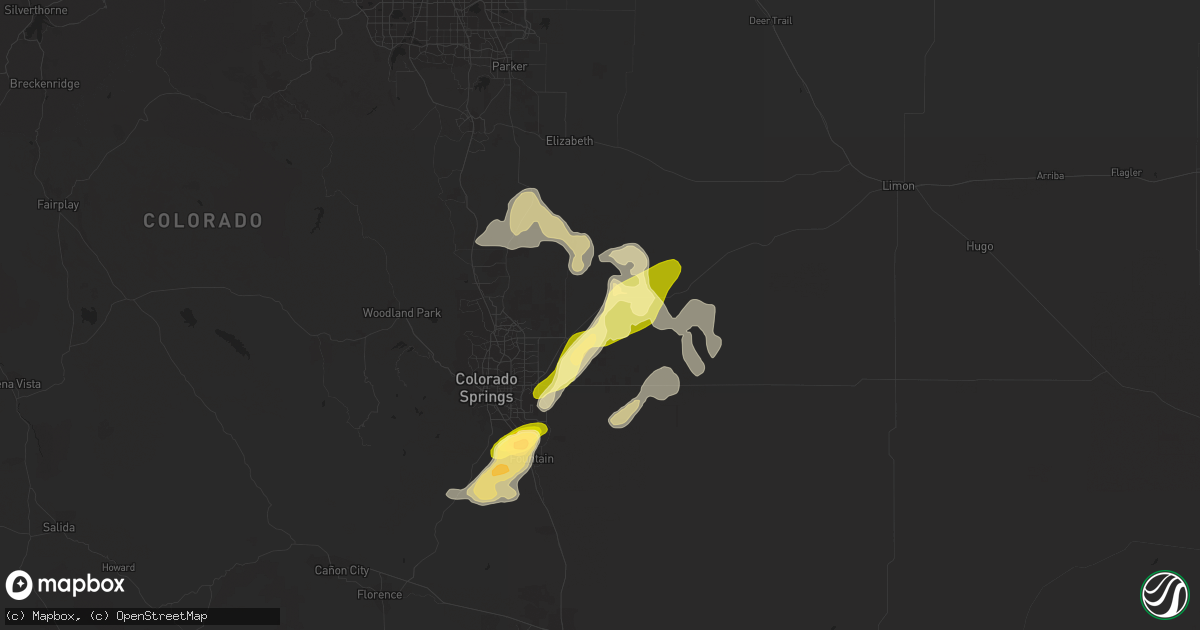 Hail map in Peyton, CO on June 18, 2013