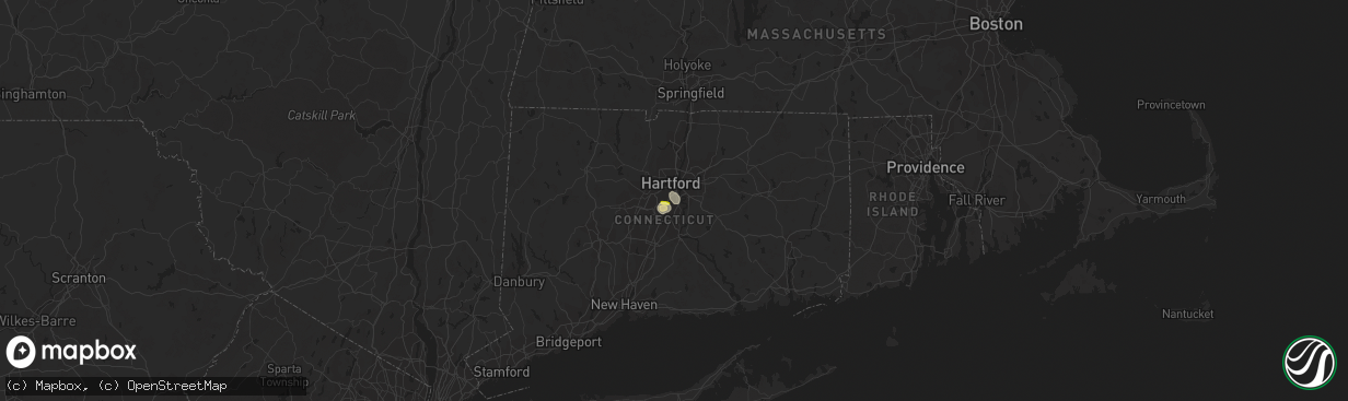 Hail map in Wethersfield, CT on June 18, 2013