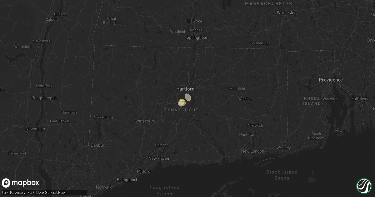 Hail map in Wethersfield, CT on June 18, 2013
