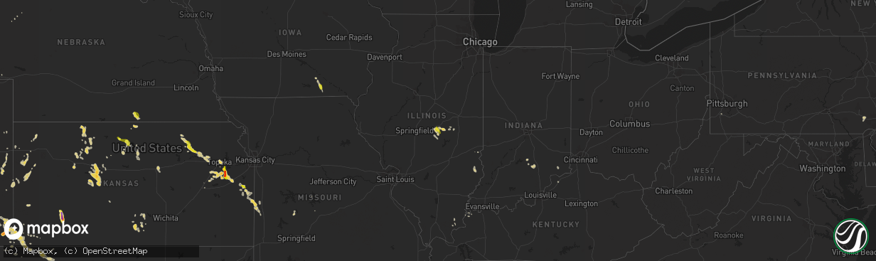 Hail map on June 18, 2013