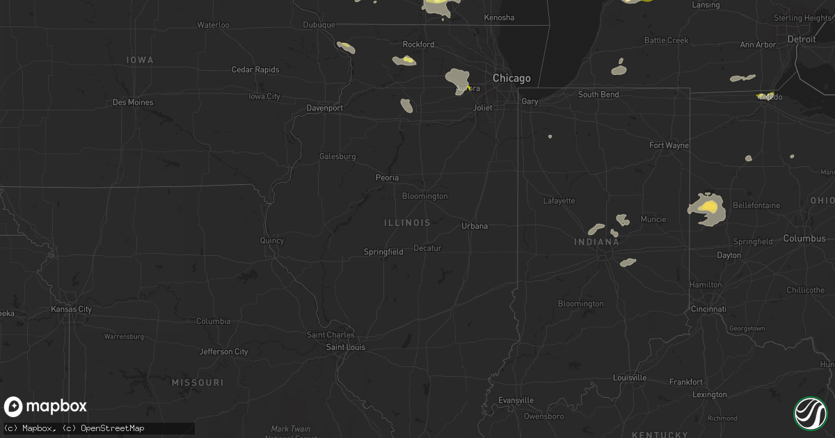Hail map in Illinois on June 18, 2014