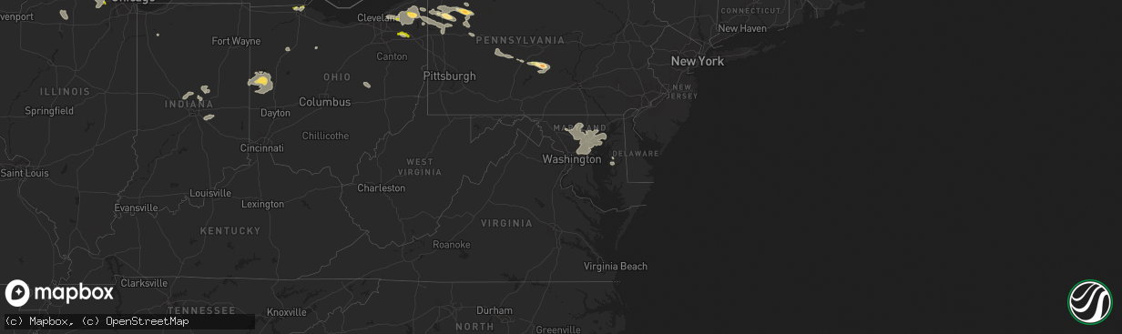 Hail map in Maryland on June 18, 2014