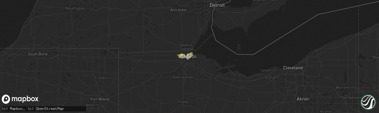 Hail map in Toledo, OH on June 18, 2014